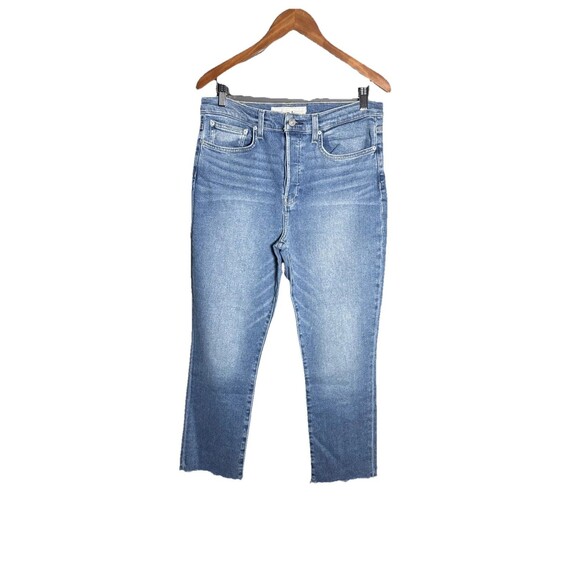 Frank & Eileen Cork Size 31 Button Fly Everyday Straight Blue Jeans Raw Hem - Picture 2 of 13